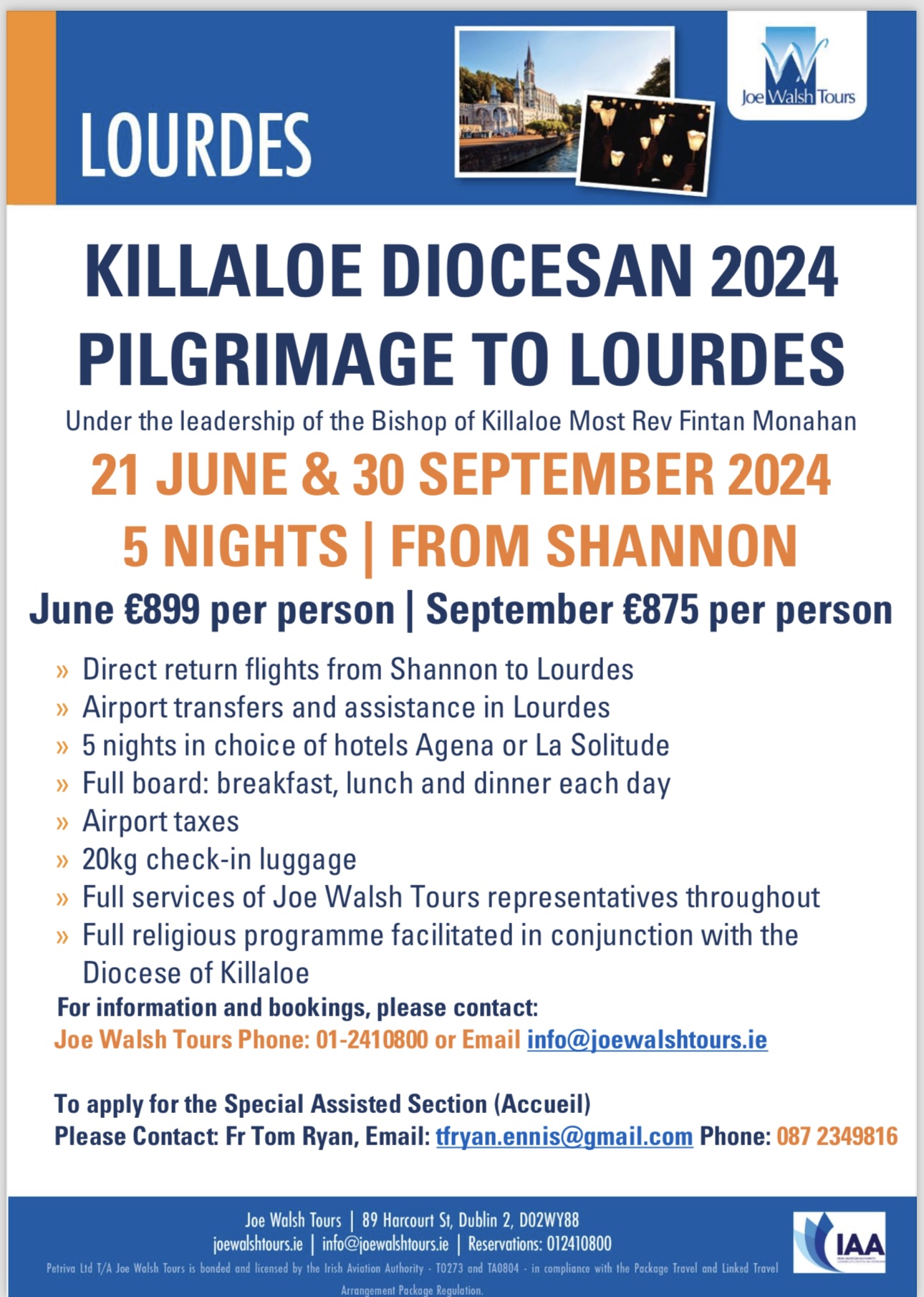 Lourdes Pilgrimages 2024 Killaloe Diocese